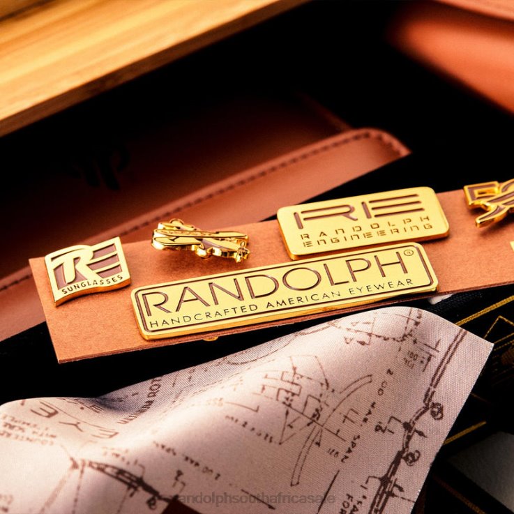 Randolph 23k Gold & American Gray Aviator 1 0V6P1 Polarized Glass Lens