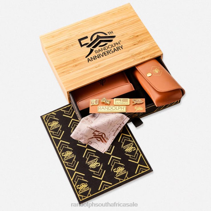 Randolph 23k Gold & American Gray Aviator 1 0V6P1 Polarized Glass Lens