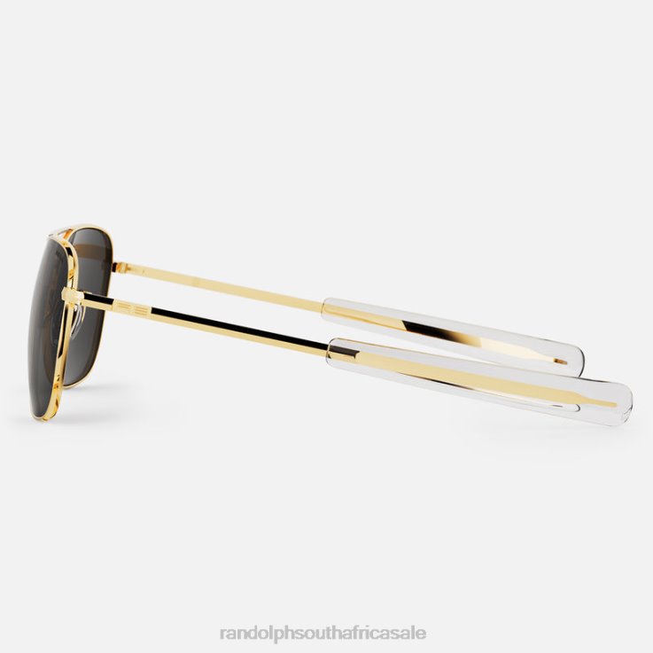 Randolph 23k Gold Aviator 4 0V6P68 Polarized American Gray Lens