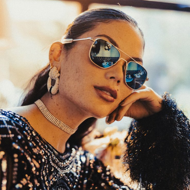 Randolph 23k Gold & Cobalt Aviator 1 0V6P11 Polarized Glass Lens