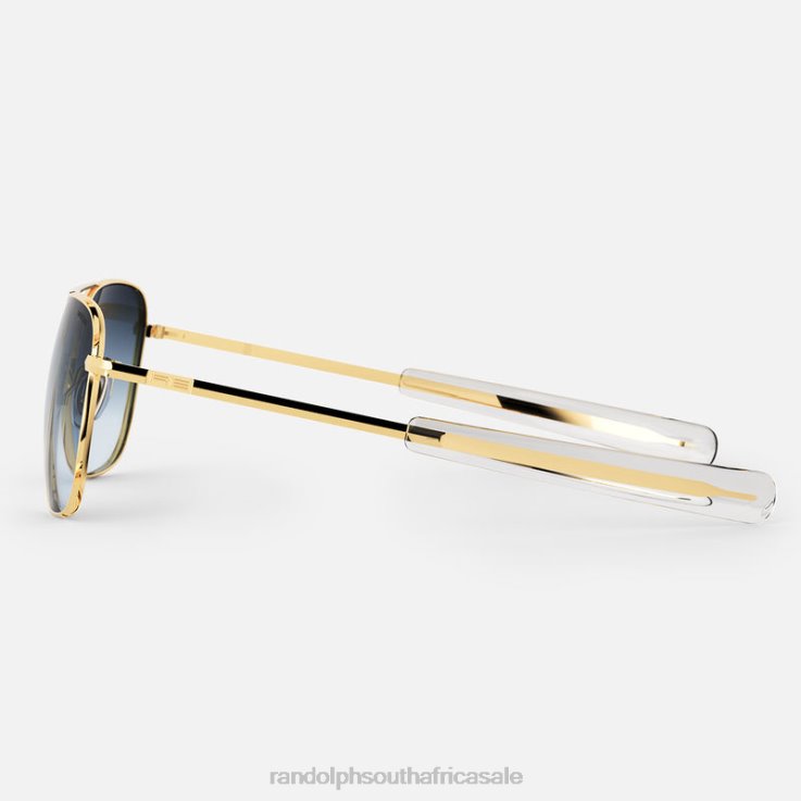 Randolph 23k Gold & Slate Aviator 6 0V6P101 Non-Polarized Gradient Nylon Lens