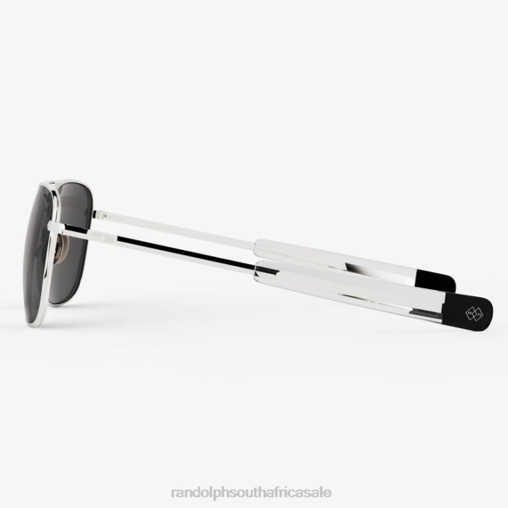 Randolph 23k White Gold & American Gray Aviator 1 0V6P4 Polarized Glass Lens