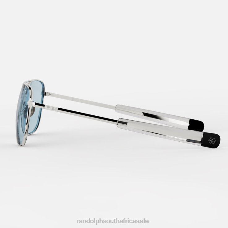 Randolph 23k White Gold & Blue Hydro Aviator 3 0V6P34 Non-Polarized Glass Lens