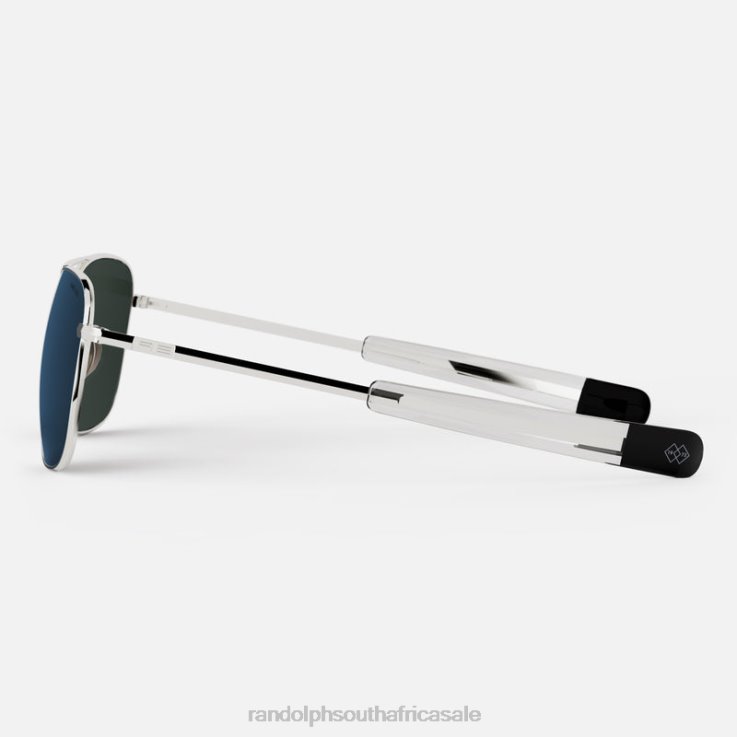 Randolph 23k White Gold & Cobalt Aviator 1 0V6P3 Polarized Glass Lens