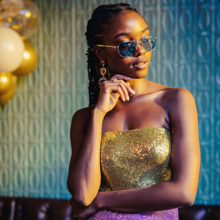 Randolph 23k White Gold & Cobalt Aviator 1 0V6P3 Polarized Glass Lens