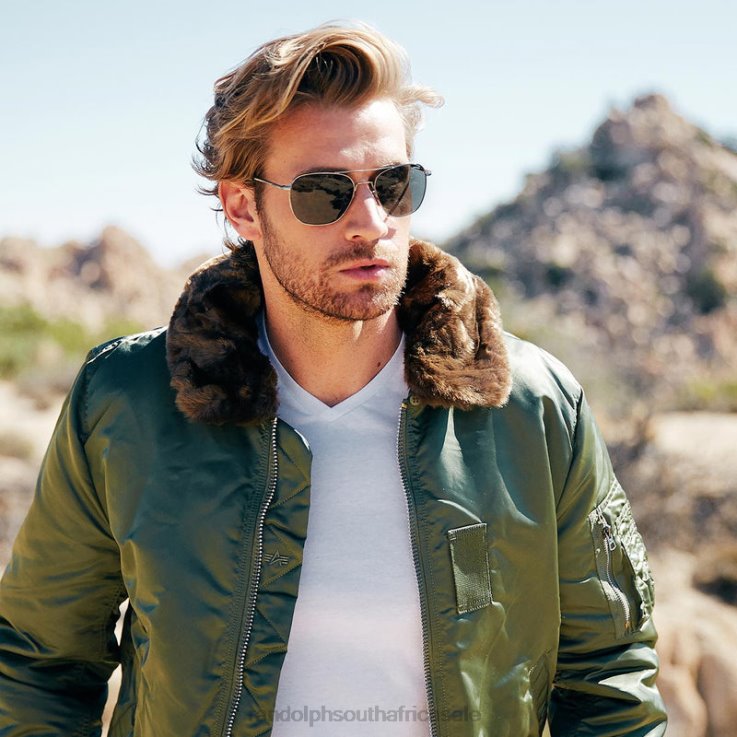 Randolph Gunmetal & AGX Aviator 7 0V6P115 Polarized Glass Lens