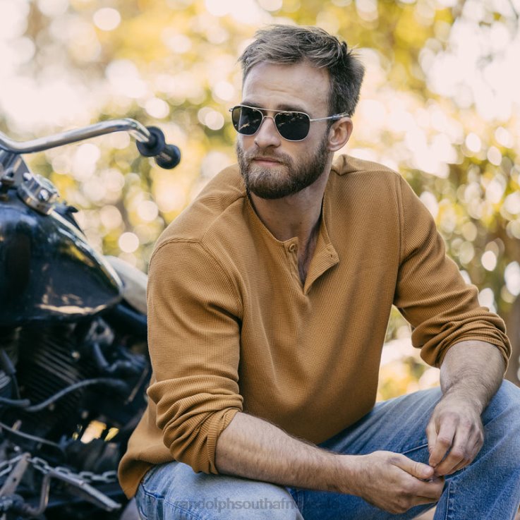 Randolph Gunmetal & AGX Aviator 7 0V6P115 Polarized Glass Lens