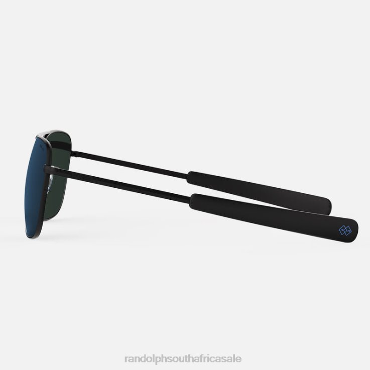 Randolph Matte Black & Cobalt Aviator 2 0V6P23 Polarized Glass Lens
