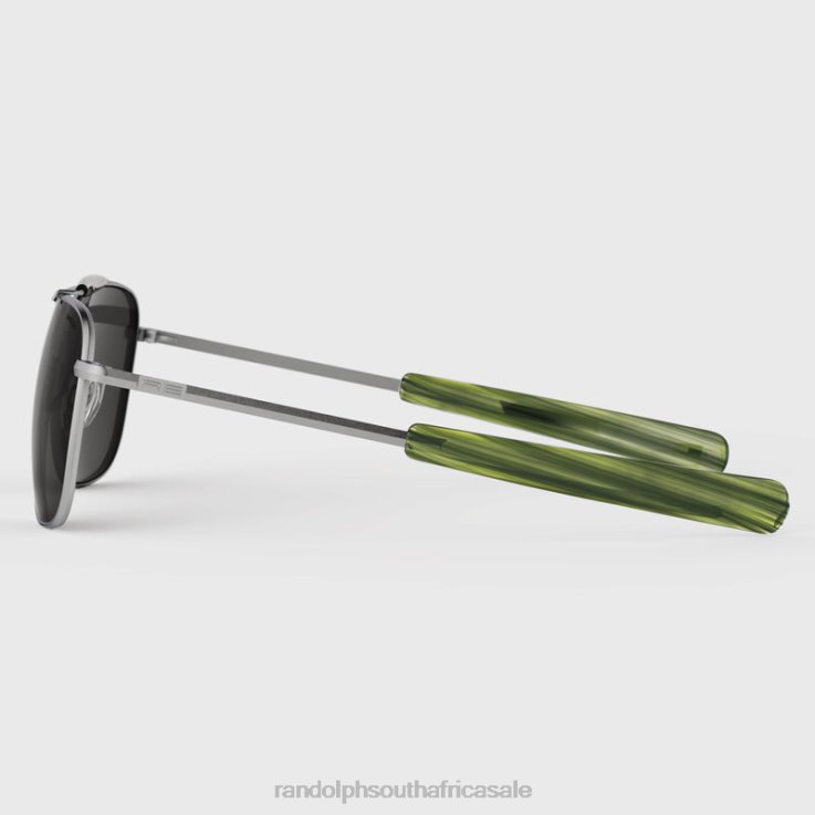 Randolph Matte Chrome & American Gray Aviator Ii 0V6P120 Non-Polarized Glass Lens