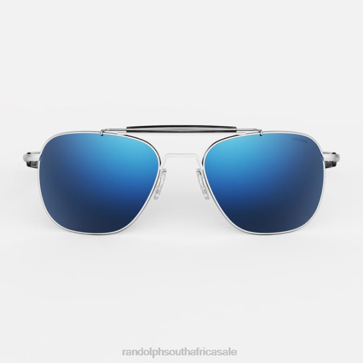 Randolph Matte Chrome & Atlantic Blue Aviator Ii 0V6P130 Non-Polarized Nylon Lens