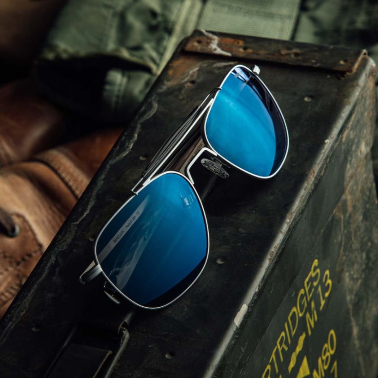 Randolph Matte Chrome & Atlantic Blue Aviator Ii 0V6P130 Non-Polarized Nylon Lens