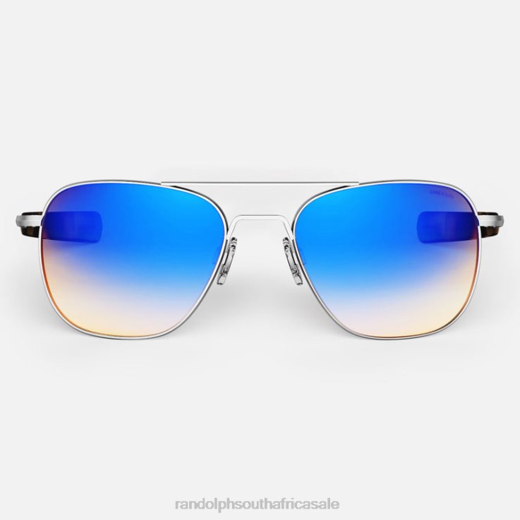 Randolph Matte Chrome & Northern Lights Aviator 3 0V6P44 Polarized Gradient Nylon Lens