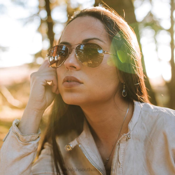 Randolph 22k Chocolate Gold & Cape Sand Amelia 0V6P132 Non-Polarized Gradient Nylon Lens