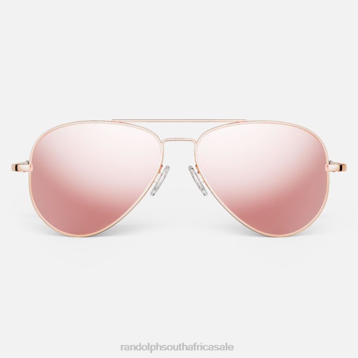 Randolph 22k Rose Gold & Rose Gold Concorde 2 0V6P37 Polarized Mirror Nylon Lens