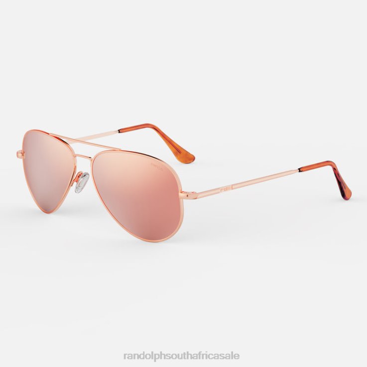 Randolph 22k Rose Gold & Rose Gold Concorde 2 0V6P37 Polarized Mirror Nylon Lens