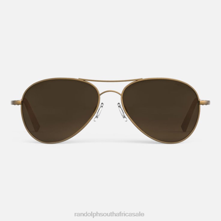 Randolph 22k Satin Chocolate Gold & Cape Sand Amelia 0V6P63 Polarized Gradient Nylon Lens