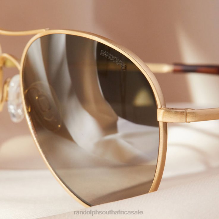 Randolph 23k Satin Gold & Evergreen Amelia 0V6P65 Polarized Gradient Nylon Lens