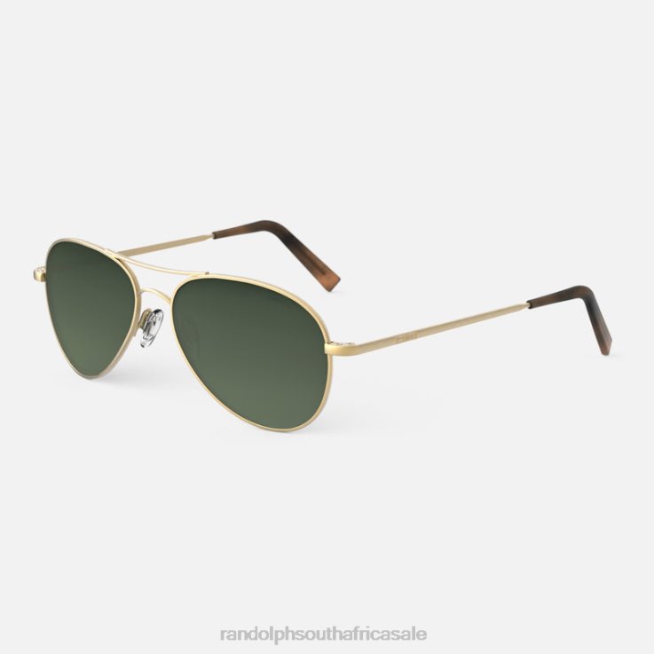 Randolph 23k Satin Gold & Evergreen Amelia 0V6P65 Polarized Gradient Nylon Lens