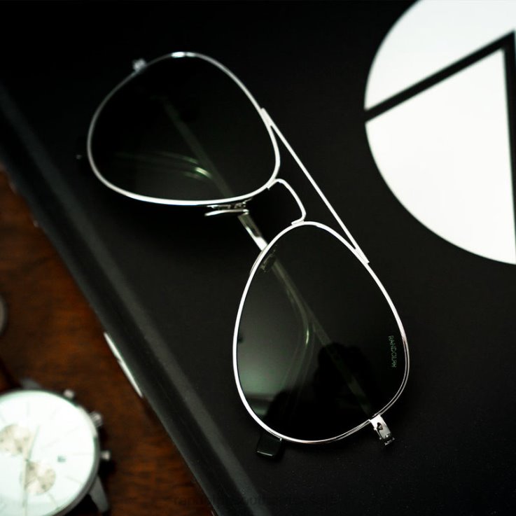 Randolph Bright Chrome & AGX Concorde 3 0V6P51 Polarized Glass Lens