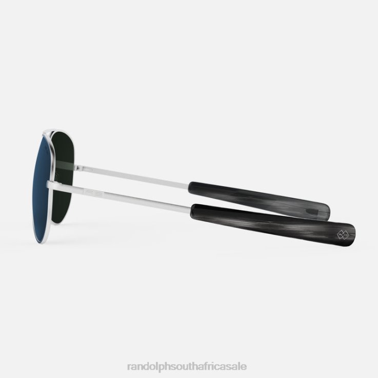 Randolph Matte Chrome & Cobalt Concorde 2 0V6P35 Polarized Glass Lens