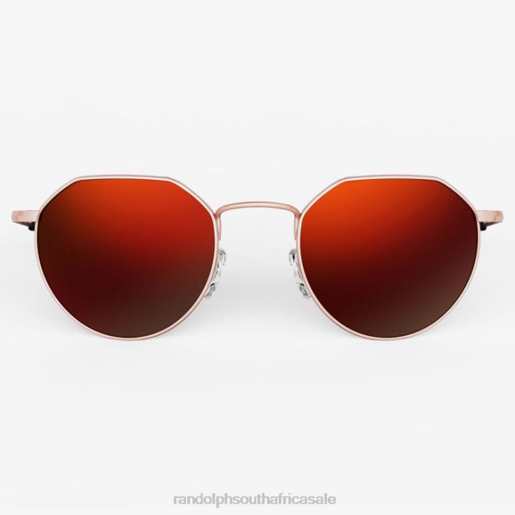 Randolph 22k Blush Gold & Autumn Sunset Hamilton 0V6P58 Polarized Mirror Nylon Lens