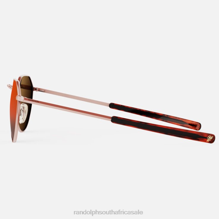 Randolph 22k Blush Gold & Autumn Sunset Hamilton 0V6P58 Polarized Mirror Nylon Lens