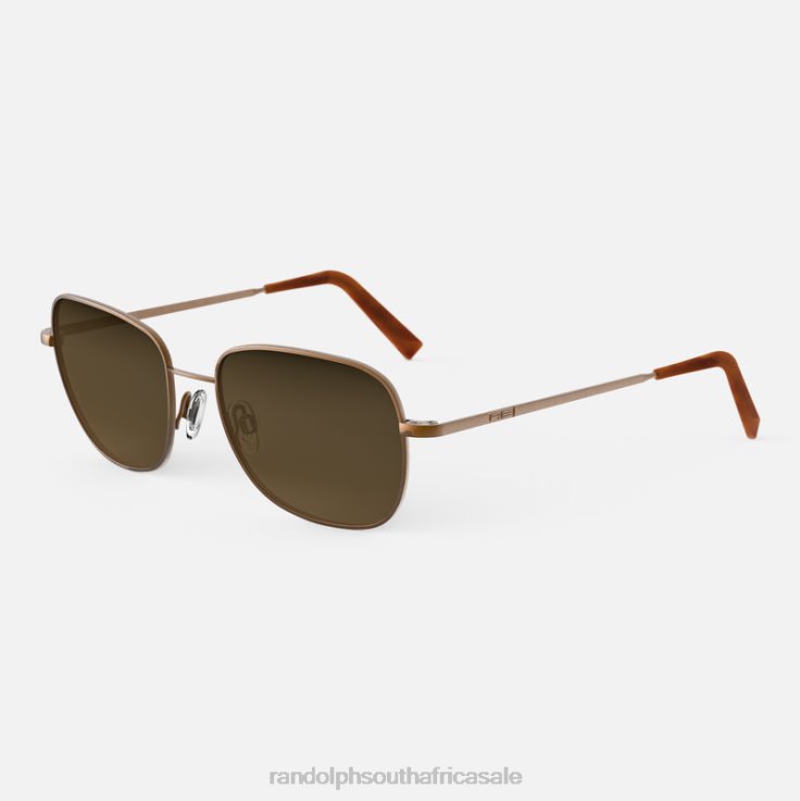 Randolph 22k Satin Chocolate Gold & Cape Sand Cecil 0V6P59 Polarized Gradient Nylon Lens
