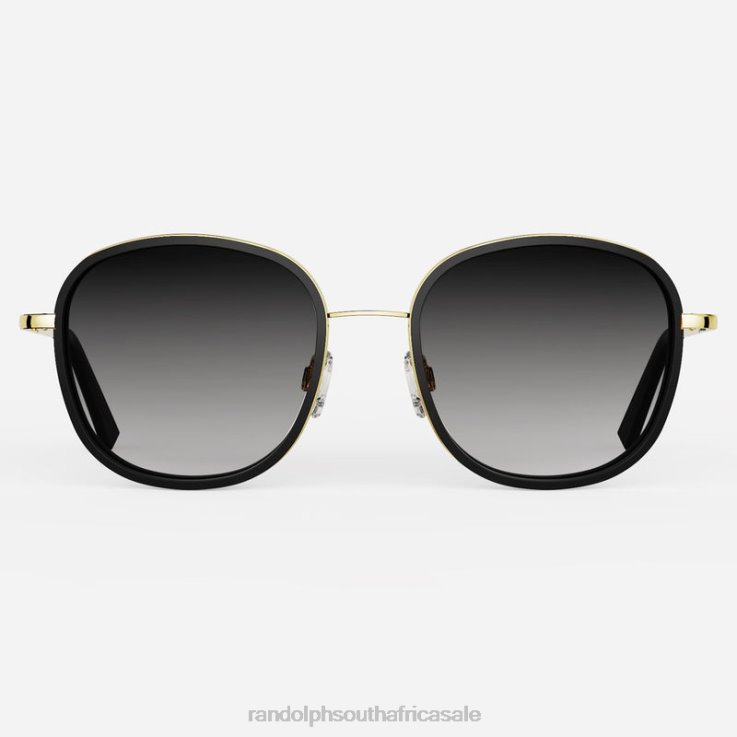 Randolph 23k Gold & Matte Onyx Inlay & Coastal Gray Elinor Fusion 0V6P108 Non-Polarized Nylon Lens