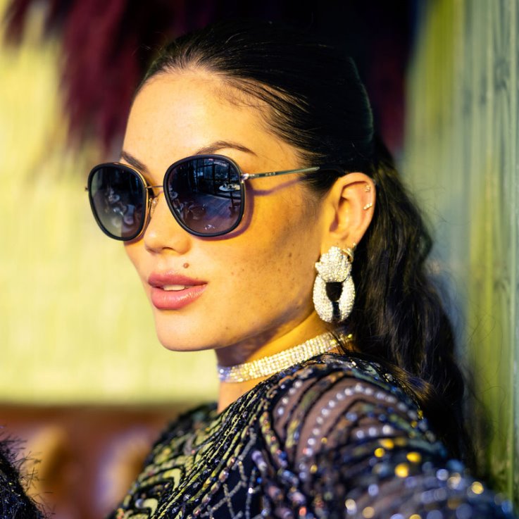 Randolph Gunmetal & Dark Caramel Tortoise Inlay & American Gray Elinor Fusion 0V6P72 Polarized Nylon Lens