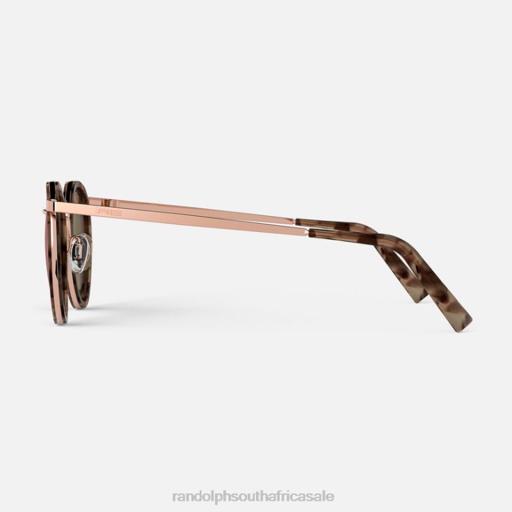 Randolph 22k Rose Gold & Rose Tortoise Inlay & Rose Gold P3 Fusion 0V6P20 Polarized Nylon Lens