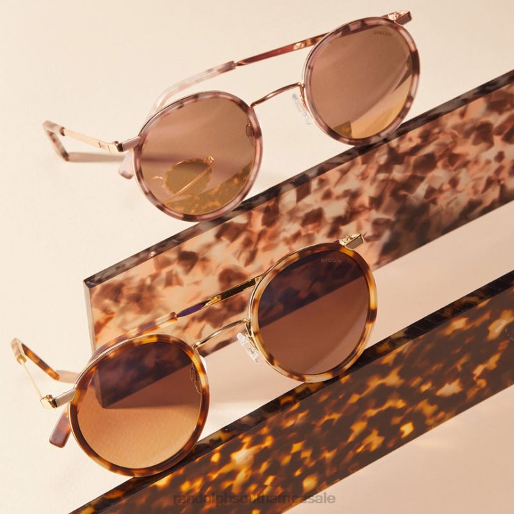 Randolph 22k Rose Gold & Rose Tortoise Inlay & Rose Gold P3 Fusion 0V6P20 Polarized Nylon Lens