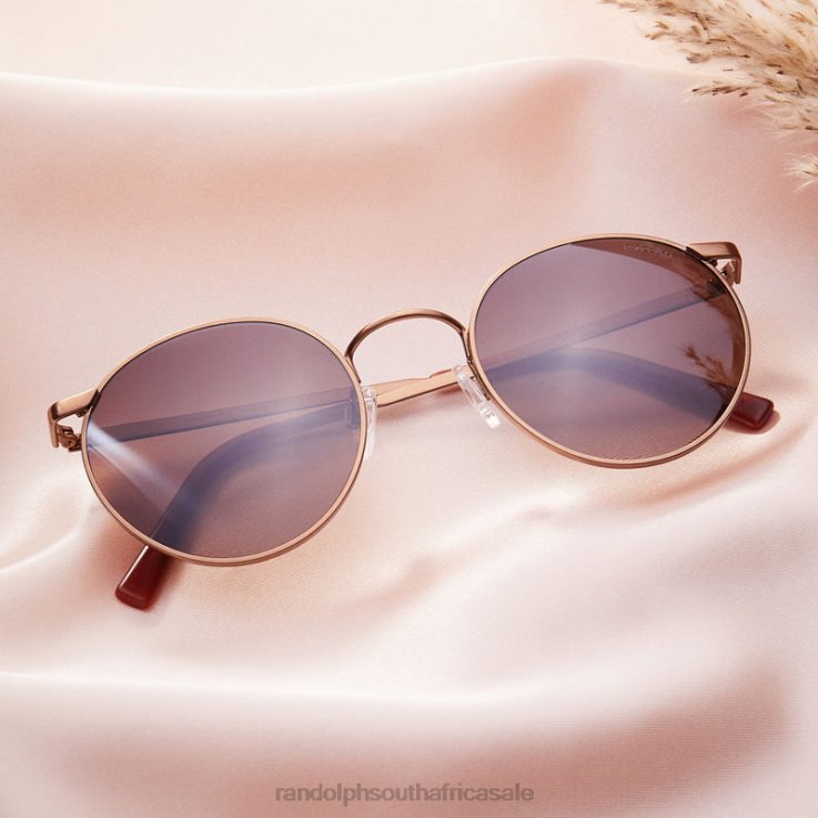 Randolph 22k Satin Chocolate Gold & Cape Sand P3 0V6P39 Polarized Gradient Nylon Lens