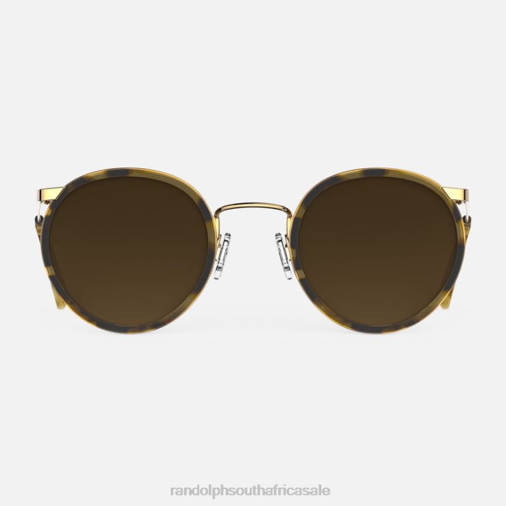 Randolph 23k Gold & Dark Caramel Tortoise Inlay & Cape Sand P3 Fusion 0V6P19 Polarized Gradient Nylon Lens