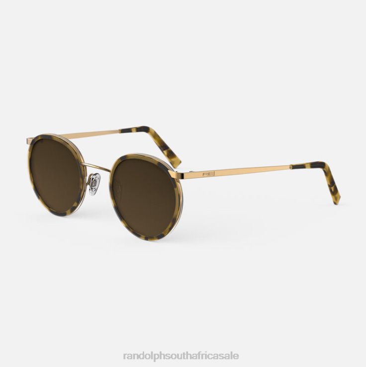 Randolph 23k Gold & Dark Caramel Tortoise Inlay & Cape Sand P3 Fusion 0V6P19 Polarized Gradient Nylon Lens
