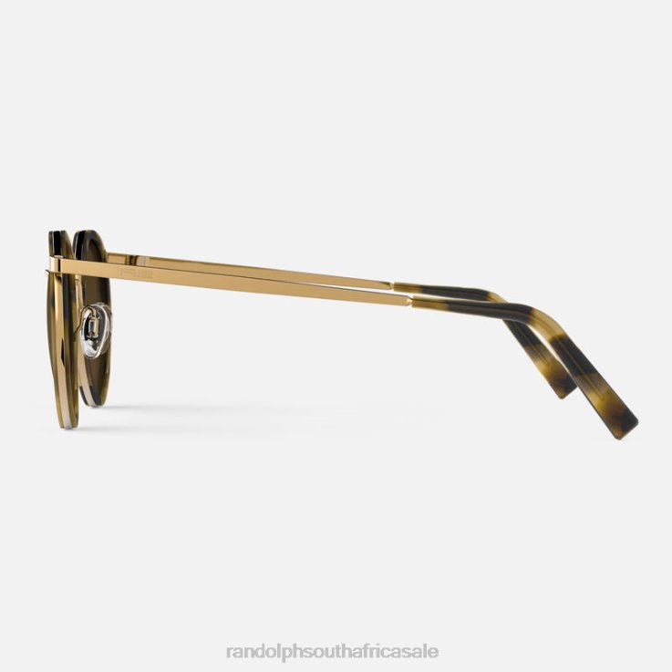 Randolph 23k Gold & Dark Caramel Tortoise Inlay & Cape Sand P3 Fusion 0V6P19 Polarized Gradient Nylon Lens