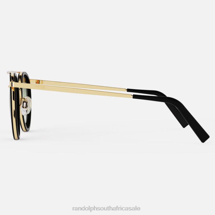 Randolph 23k Gold & Matte Onyx Inlay & Evergreen P3 Fusion 0V6P89 Non-Polarized Gradient Nylon Lens