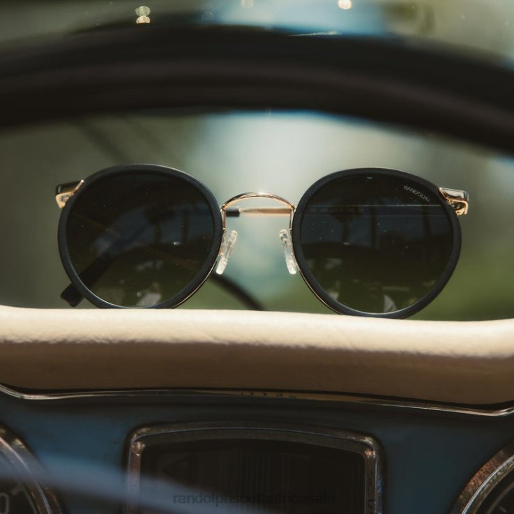 Randolph 23k Gold & Matte Onyx Inlay & Evergreen P3 Fusion 0V6P89 Non-Polarized Gradient Nylon Lens