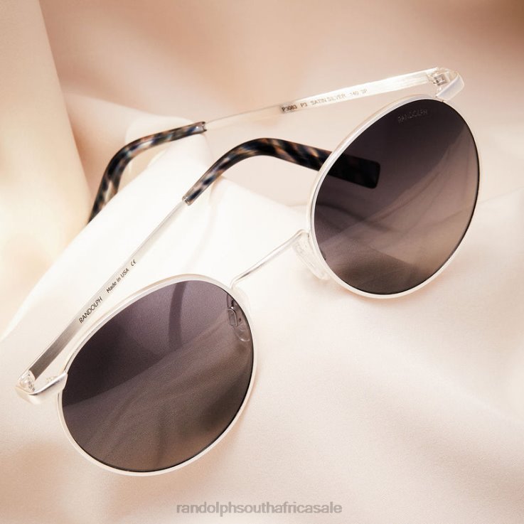 Randolph Satin Silver & Coastal Gray P3 0V6P54 Polarized Gradient Nylon Lens